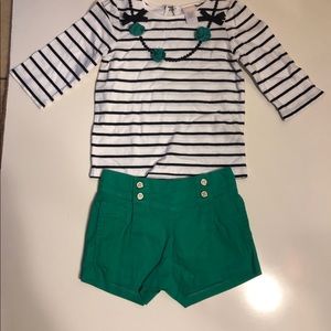 Janie and Jack top and shorts